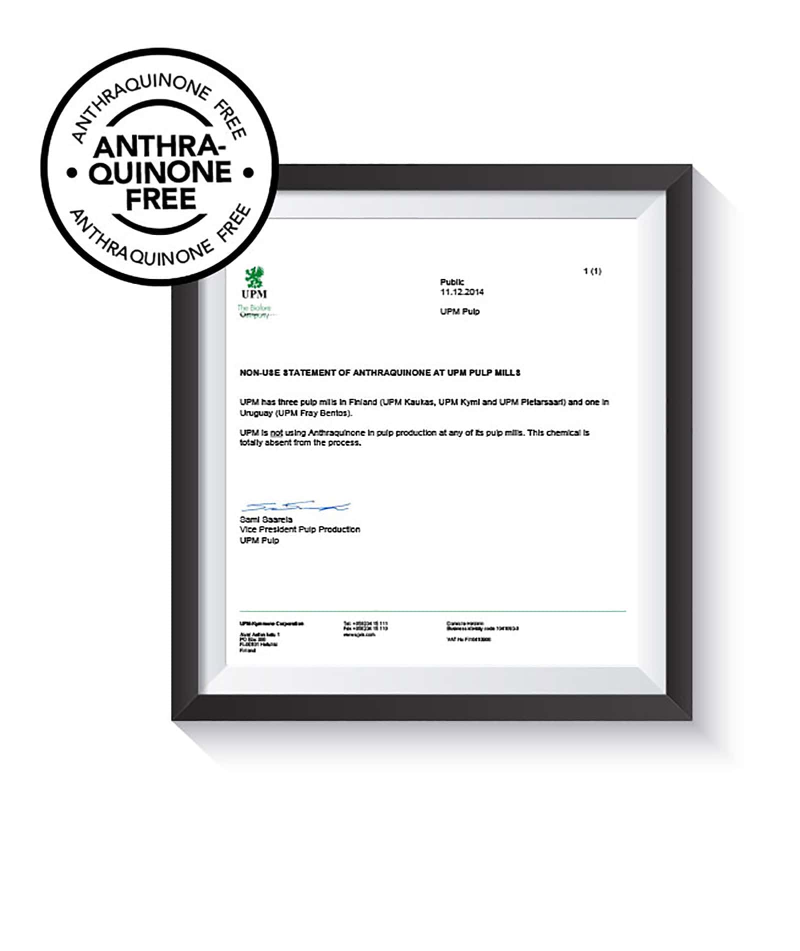 Anthraquinones Free Pulp